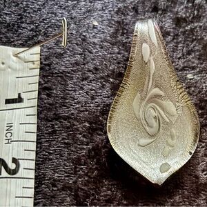 Elegant Glass Pendant with Swirl Design